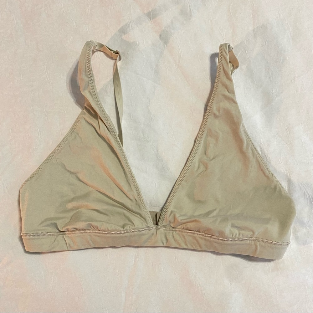 Lululemon Women's Tan Wondermost Triangle Bralette Size 8 A-D Cups
